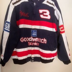 vintage dale earnhardt goodwrench nascar jacket racing lg gm varsity heavyweight